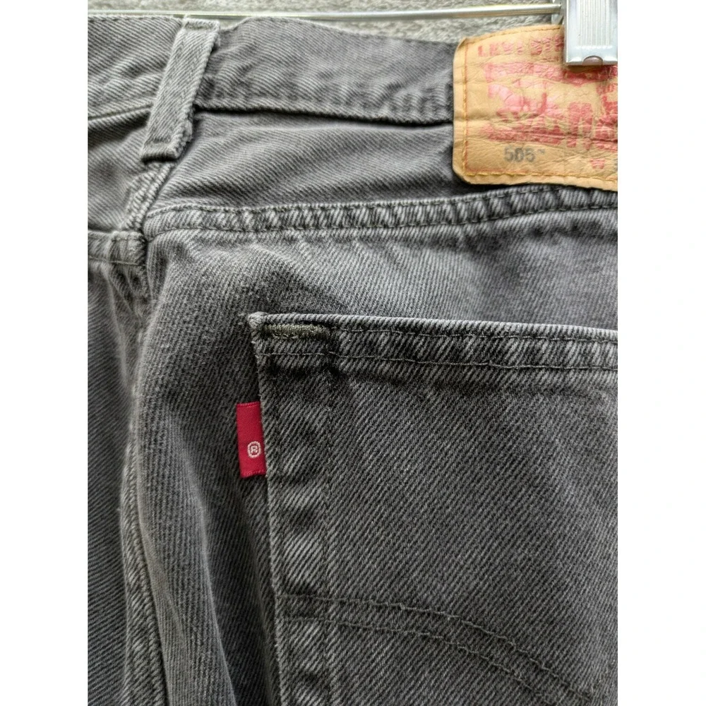 Levis 505 Regular Fit Jeans Mens‎ 31x31 Faded Black Gray Denim Grunge